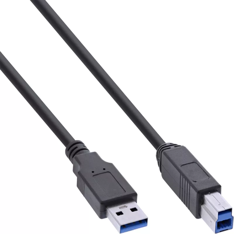 InLine USB 3.2 Gen.1 Hub 7-portowy w aluminiowej obudowie z zasilaczem 2,5 A, czarny