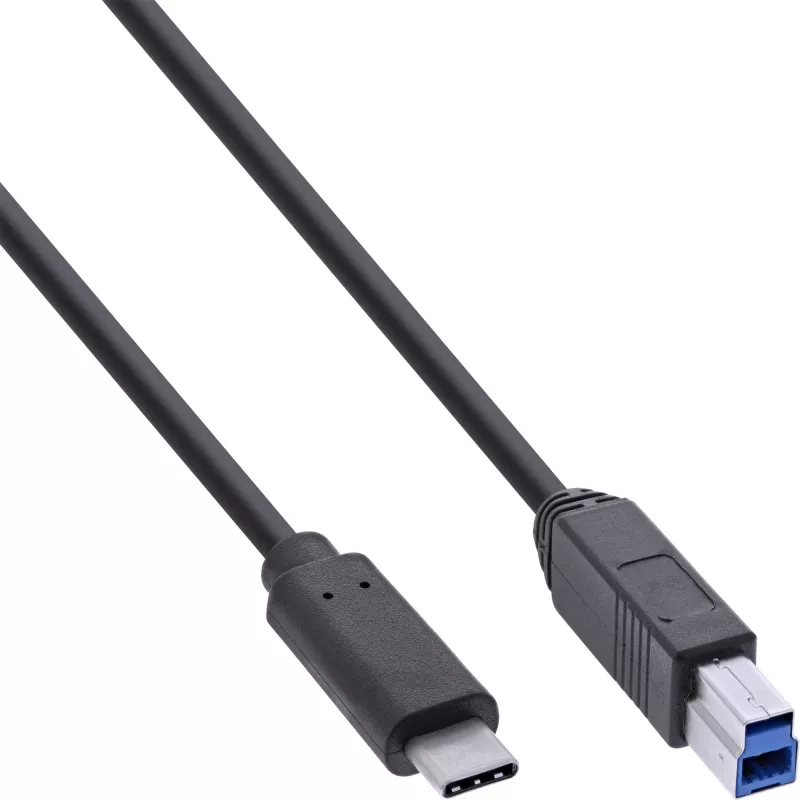 InLine USB 3.2 Gen.1 Hub 7-portowy w aluminiowej obudowie z zasilaczem 2,5 A, czarny