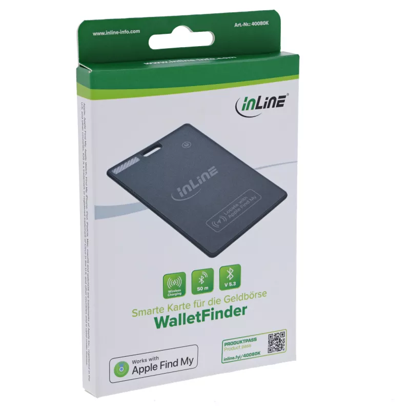 InLine 40080K lokalizator/znajdźka GPS Uniwersalna karta lokalizatora Czarny