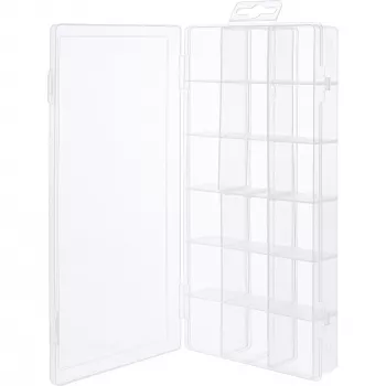 InLine Small Components Box, 18 komór, 207x110x27mm, przezroczysty