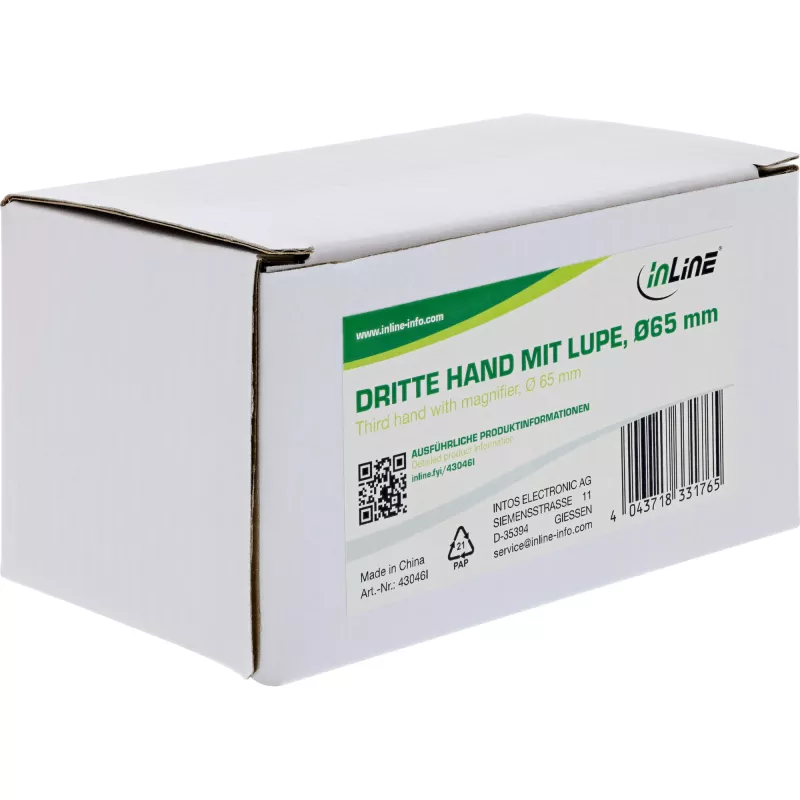 Uchwyt z lupą InLine 43046I Universal Czarny Chrome