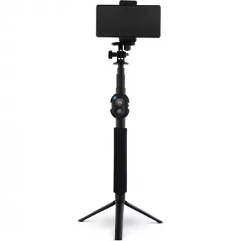 InLine Selfie Stick 4 Nóżki z Mini Statywem Aluminium Czarny Maks. 0,75 m