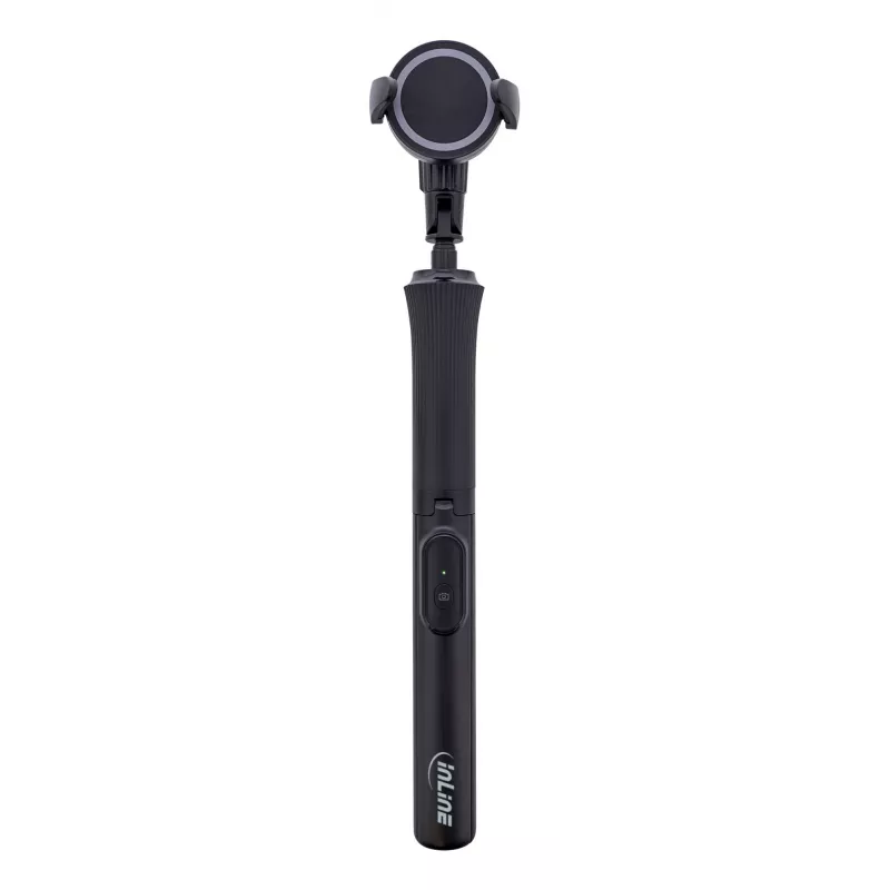 Selfie stick statyw InLine 48091 z pilotem Bluetooth — rozsuwany uchwyt na smartfona
