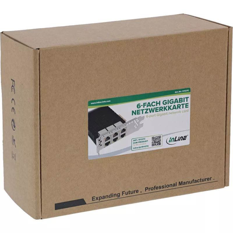 Wewnętrzna karta sieciowa Ethernet InLine 51127C 1000 Mbit/s PCI Express
