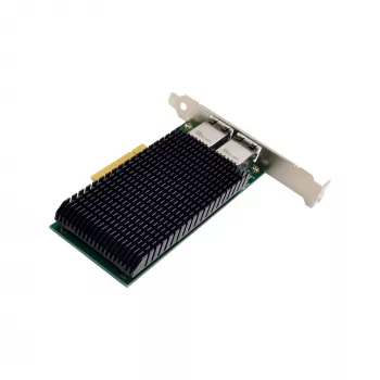 Karta sieciowa InLine Dual 10-Gigabit, 2x RJ45 10Gb/s, PCIe x8, w zestawie niskoprofilowa śledź