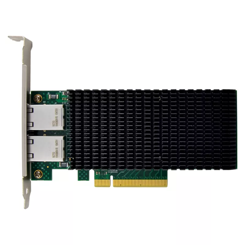 Karta sieciowa InLine Dual 10-Gigabit, 2x RJ45 10Gb/s, PCIe x8, w zestawie niskoprofilowa śledź