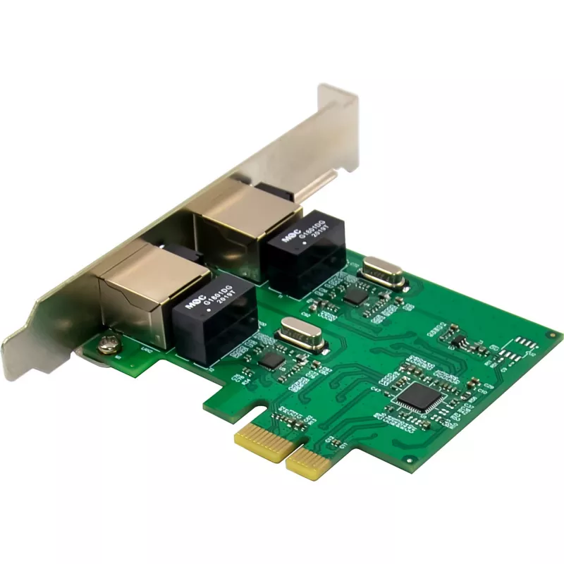 Karta sieciowa InLine 51128K Dual Gigabit 2x RJ45 PCIe x1