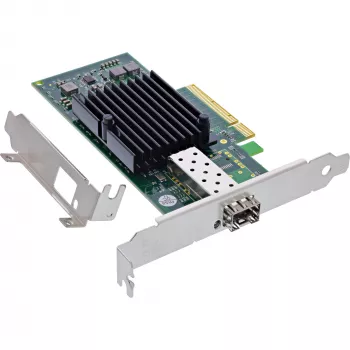 InLine 10 Gigabitowa karta sieciowa, 1x SFP+, PCIe x8, w zestawie niskoprofilowa śledź