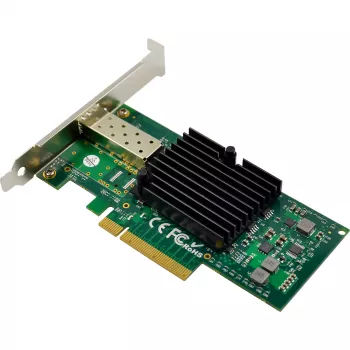 InLine 10 Gigabitowa karta sieciowa, 1x SFP+, PCIe x8, w zestawie niskoprofilowa śledź
