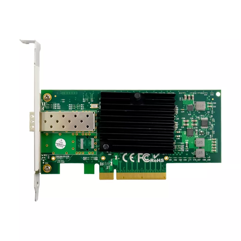 InLine 10 Gigabitowa karta sieciowa, 1x SFP+, PCIe x8, w zestawie niskoprofilowa śledź