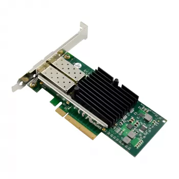 InLine podwójna karta sieciowa 10 Gigabit, 2x SFP+, PCIe x8, zawiera niskoprofilową śledź