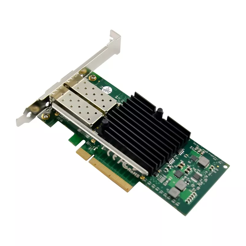 InLine podwójna karta sieciowa 10 Gigabit, 2x SFP+, PCIe x8, zawiera niskoprofilową śledź