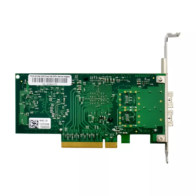 InLine podwójna karta sieciowa 10 Gigabit, 2x SFP+, PCIe x8, zawiera niskoprofilową śledź