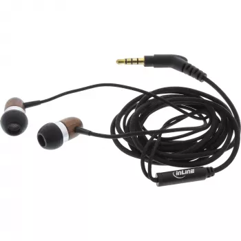 Słuchawki InLine woodin-ear słuchawki douszne