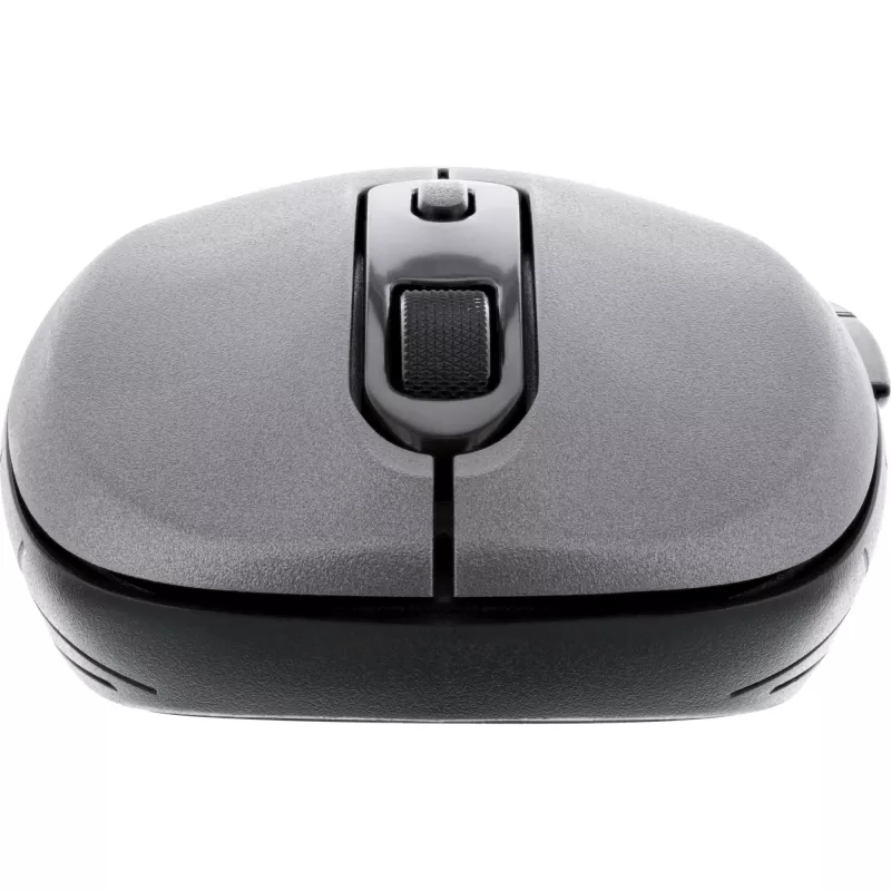 Mysz InLine 3-w-1, Bluetooth + 2x 2,4 GHz, 5 przycisków, optyczna, szaro-czarna
