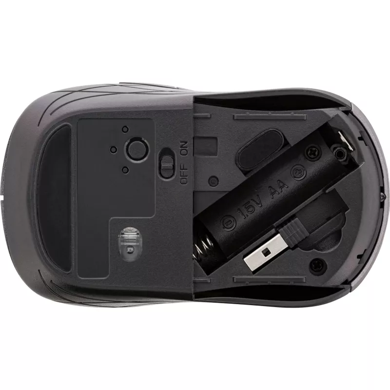 Mysz InLine 3-w-1, Bluetooth + 2x 2,4 GHz, 5 przycisków, optyczna, szaro-czarna