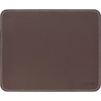 Podkładka pod mysz InLine Premium PU Leather 255x220x3mm brązowa