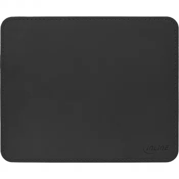 Podkładka pod mysz InLine Premium PU Leather czarna, 255x220x3mm