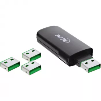 InLine 20 szt. opakowanie uzupełniające do blokady portów USB zielone 55723N