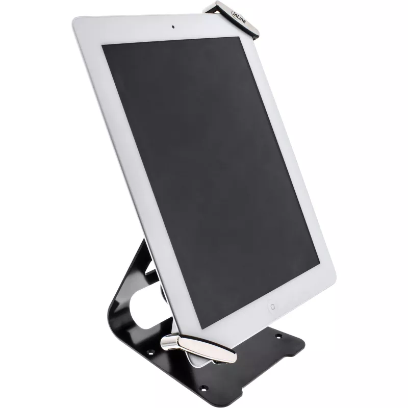 Uniwersalna blokowana podstawa pod tablet InLine na 7–10,1 cala z zamkiem na klucz, kabel 1,5 m