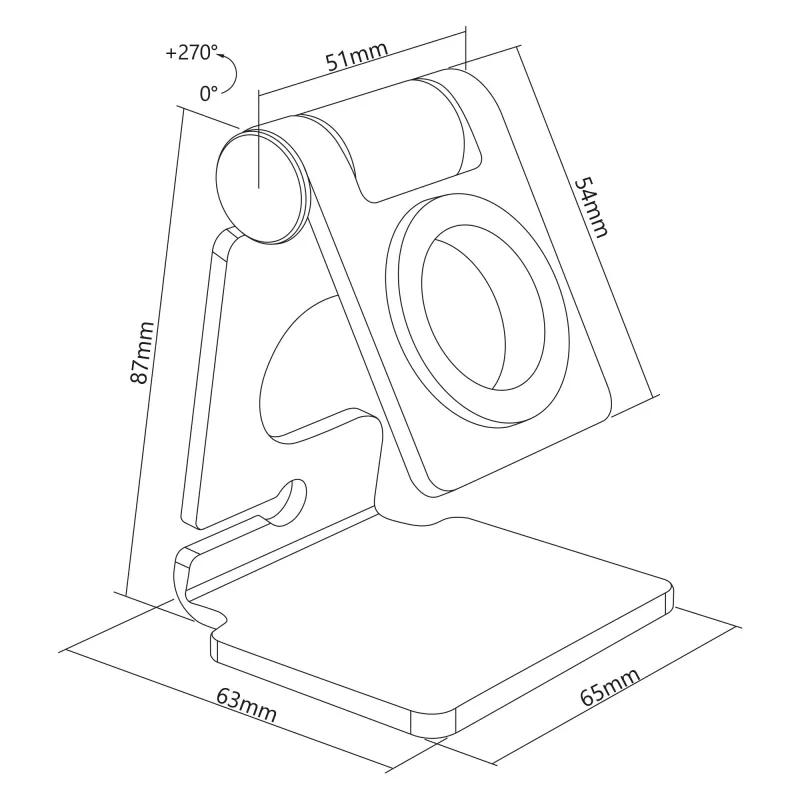 Uchwyt InLine Aluminium Holder do Apple Watch, srebrny