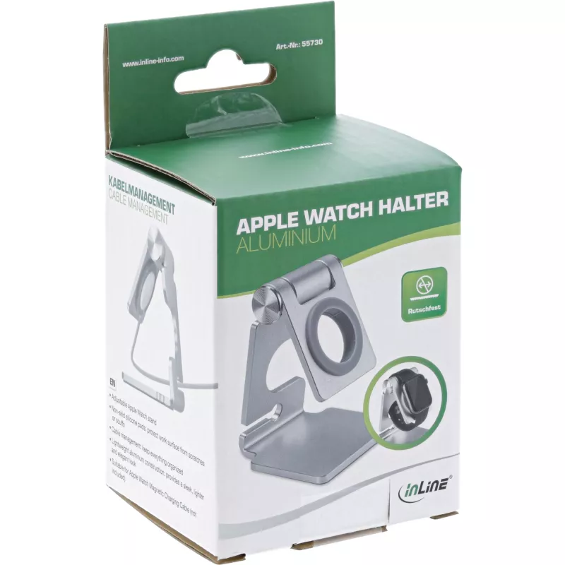 Uchwyt InLine Aluminium Holder do Apple Watch, srebrny