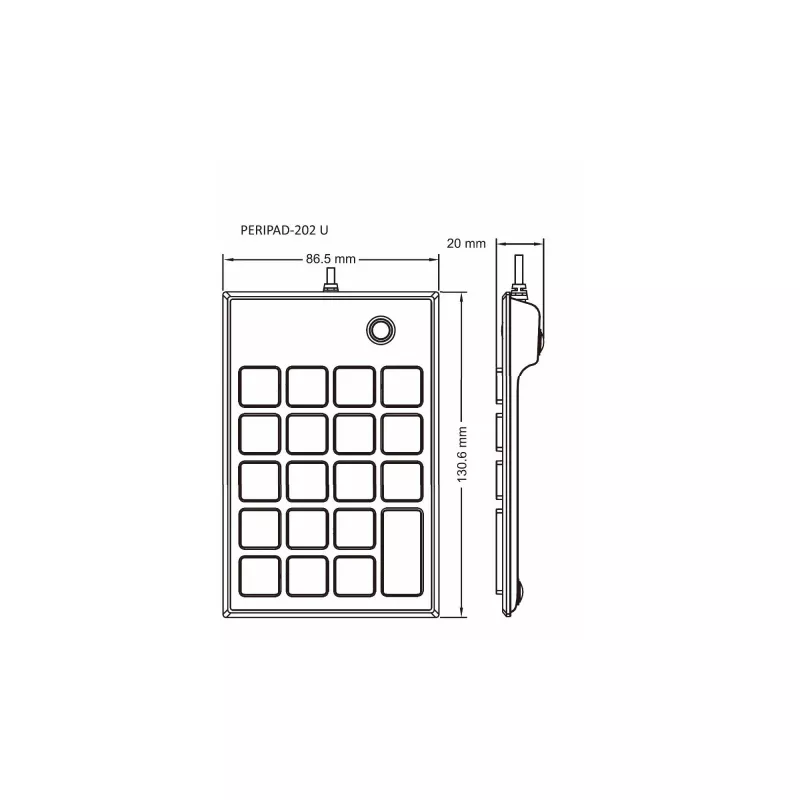 InLine 57161E klawiatura Uniwersalny USB Nie Czarny