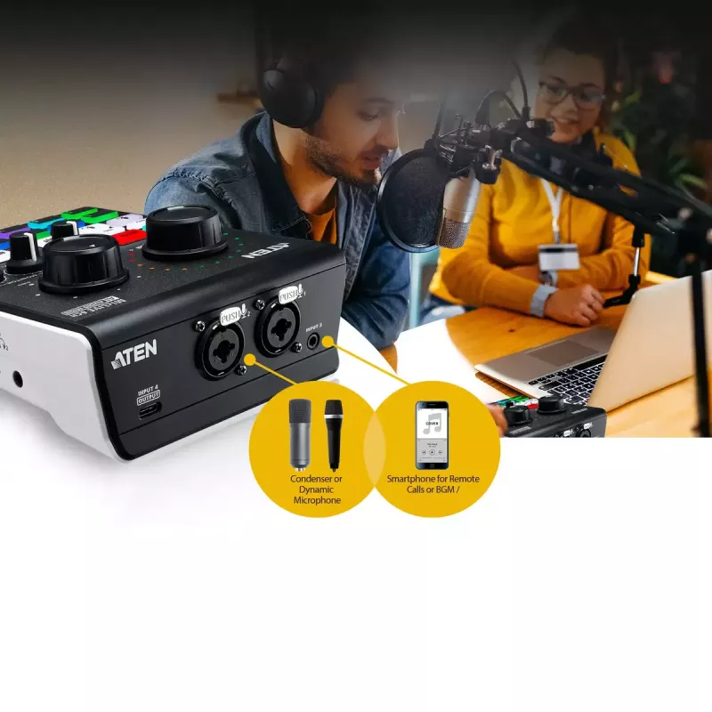 Mikser audio ATEN MicLIVE 6-CH 6 kanałów 24 bity 96 kHz
