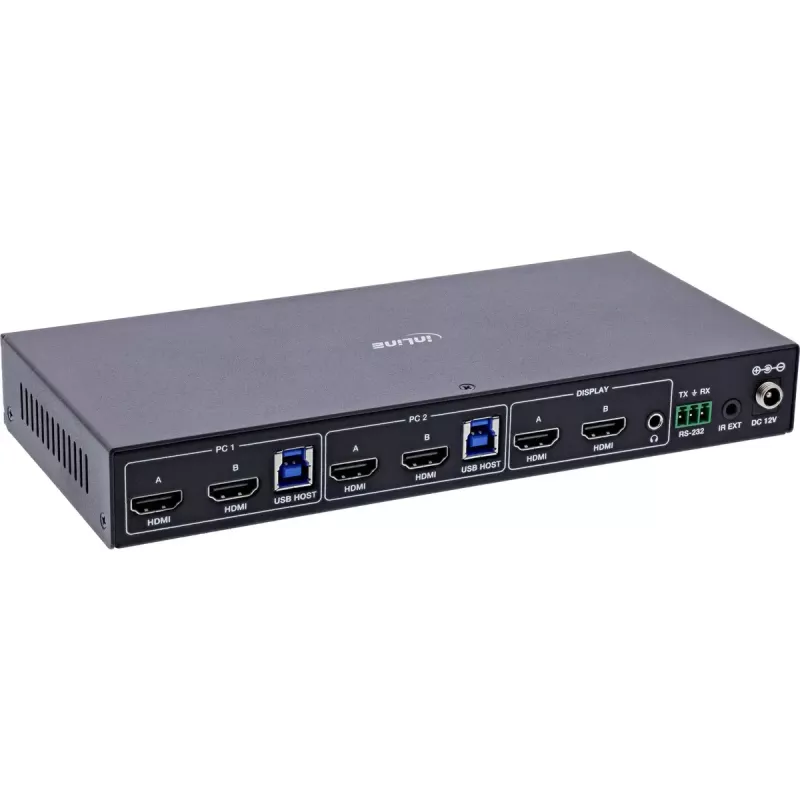 InLine 57885F przełącznik KVM do montażu w szafie rack Czarny