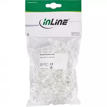 Opaski zaciskowe (trytki) InLine 22×18 mm białe, 100 szt.
