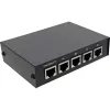 Ręczny przełącznik InLine RJ45 1 na 4, 5x gniazdo RJ45, Fast Ethernet
