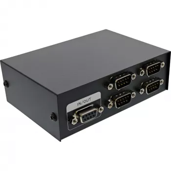 InLine Przełącznik szeregowy manualny 4-portowy RS232 9-pin Sub-D Przewodowy