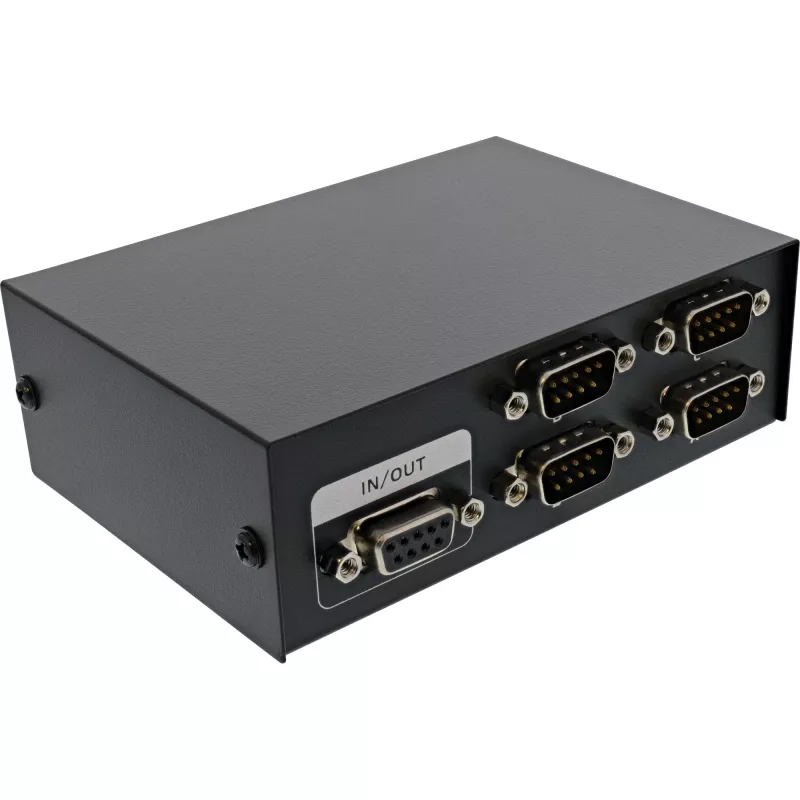 InLine Przełącznik szeregowy manualny 4-portowy RS232 9-pin Sub-D Przewodowy