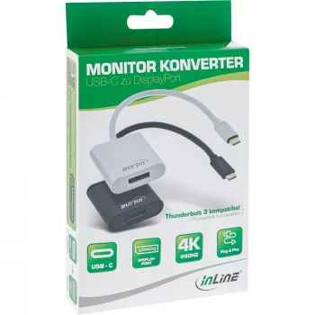 Konwerter USB Display InLine 64102S USB-C na DisplayPort 4K 60 Hz