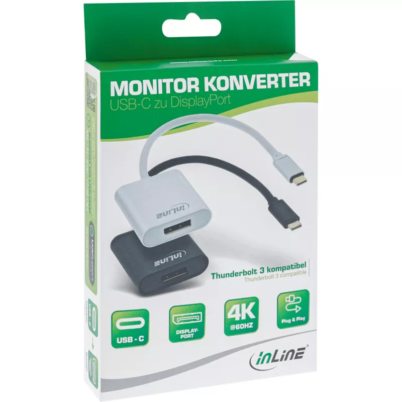 Konwerter USB Display InLine 64102S USB-C na DisplayPort 4K 60 Hz
