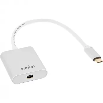 Konwerter USB Display InLine 64105S USB-C męski na Mini DisplayPort 4K 60Hz srebrny