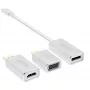 InLine USB Display Converter Set 6-in-1, 4K/60Hz srebrny