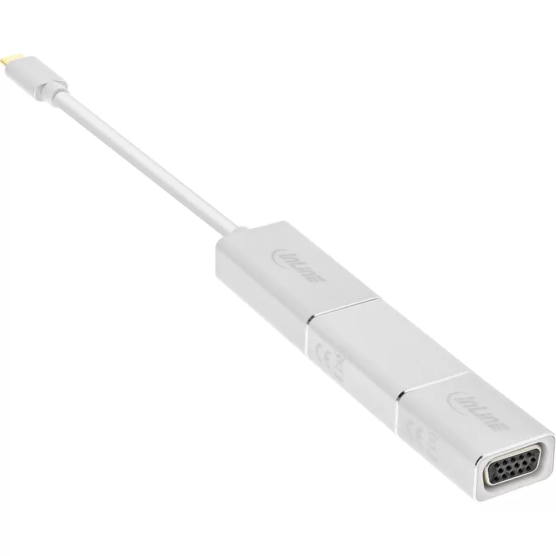 InLine USB Display Converter Set 6-in-1, 4K/60Hz srebrny
