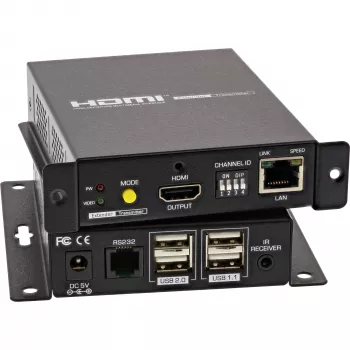 Przedłużacz KVM InLine 64601 4K HDMI USB przez IP do 100 m