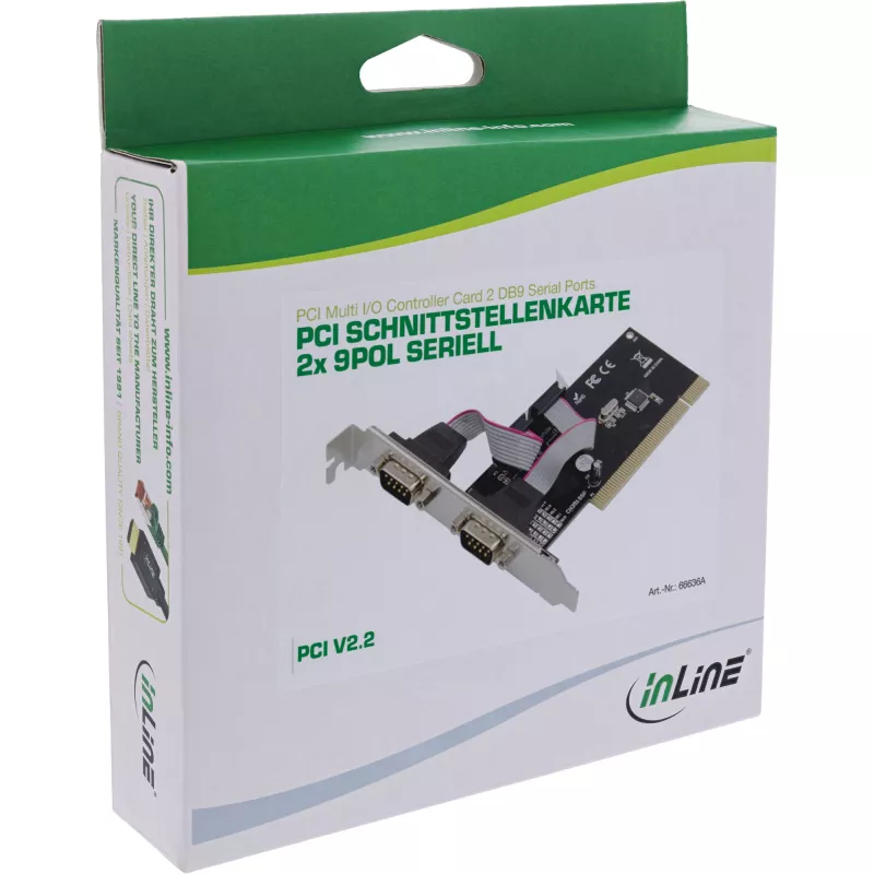 Karta kontrolera InLine PCI Multi I/O 2 porty szeregowe DB9