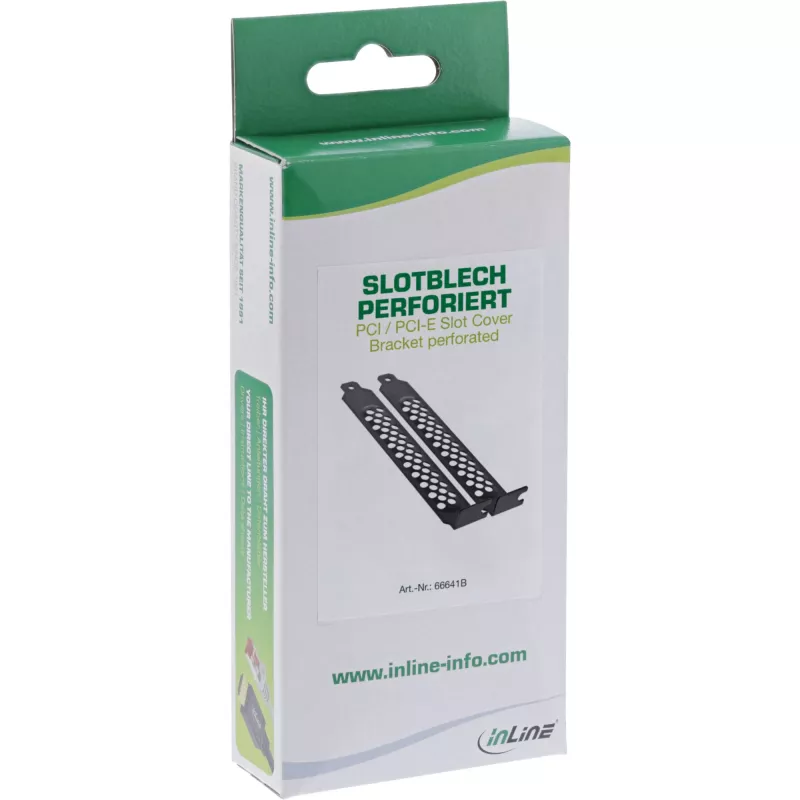 InLine PCI / PCI-E Slot Cover Bracket perforowany 2 szt. zestaw czarny