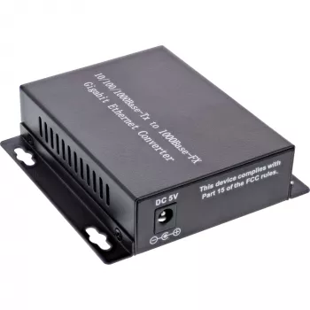 InLine sieciowy Media Converter 10/100/1000Mb/s TP do FO (SC Duplex), MM, 550m
