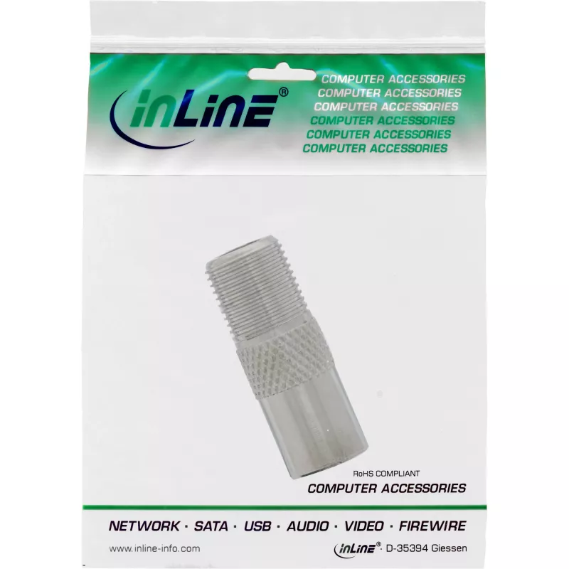 Adapter koncentryczny IEC męski antenowy do F-żeńskiego InLine 69915D