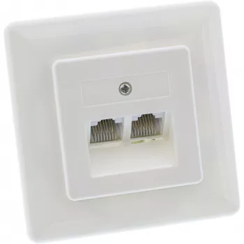 InLine ISDN Wall Plate 2x RJ45 female 2x 8 Port 69989C