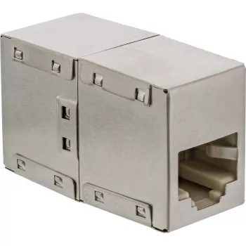 InLine Cat.5e Adapter w pełni ekranowany metalowy 2x RJ45 żeński na żeński prosty