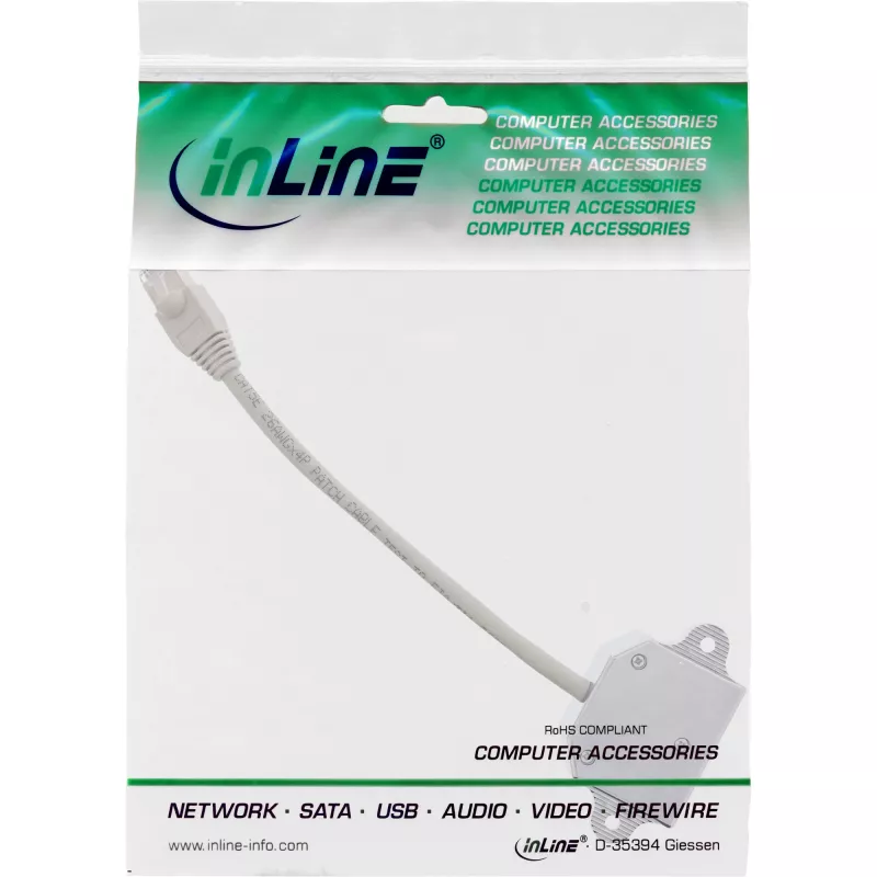InLine Cat.5e ISDN T-Adapter RJ45 męski na 2x RJ45 żeński 15cm