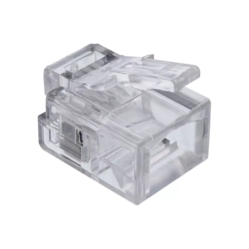 Wtyczka modułowa InLine 6P4C RJ11 do zaciskania na kablu okrągłym, 10 szt.