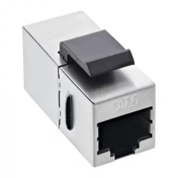 InLine Moduł RJ45 żeński-żeński SNAP-In Kat.6 STP, czarny/srebrny