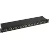 InLine Patch Panel 19 cali Cat.5e 24 porty 1U czarny RAL9005