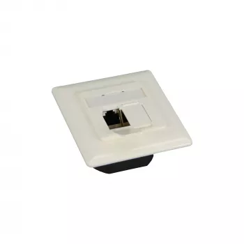 InLine Cat.6 Puszka połączeniowa 2x żeńska RJ45 pozioma RAL9010 biała